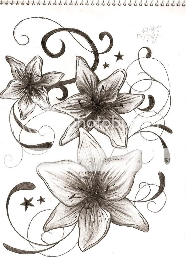 tattoo lily and stars tribal by ash 1jpg picture tattoo lily and stars tribal by ash 1jpg picture